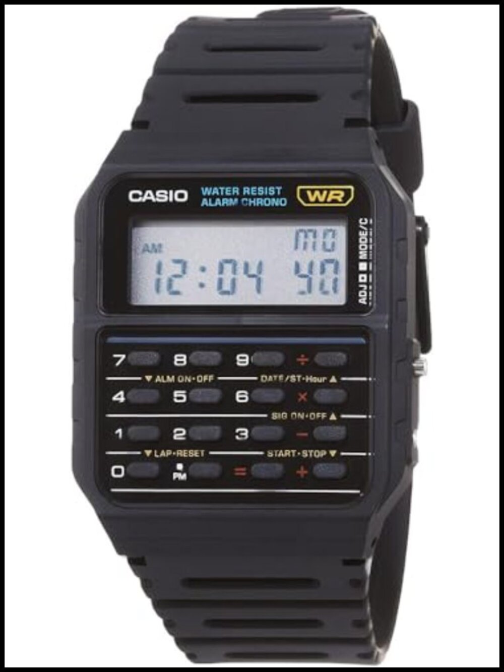 Casio Data Bank Digital Watch 8-Digit Calculator 1/100 Sec Stopwatch Water